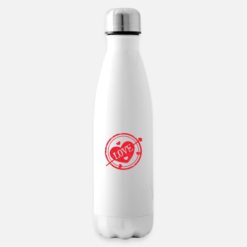 Liebe - Isolierflasche - Weiß