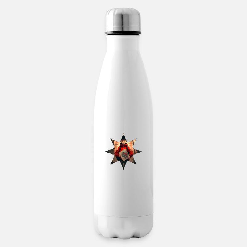 Manga-Stern-Design - Isolierflasche - Weiß