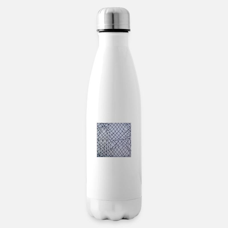 Abstrakte Kunst Gitternetz - Isolierflasche - Weiß