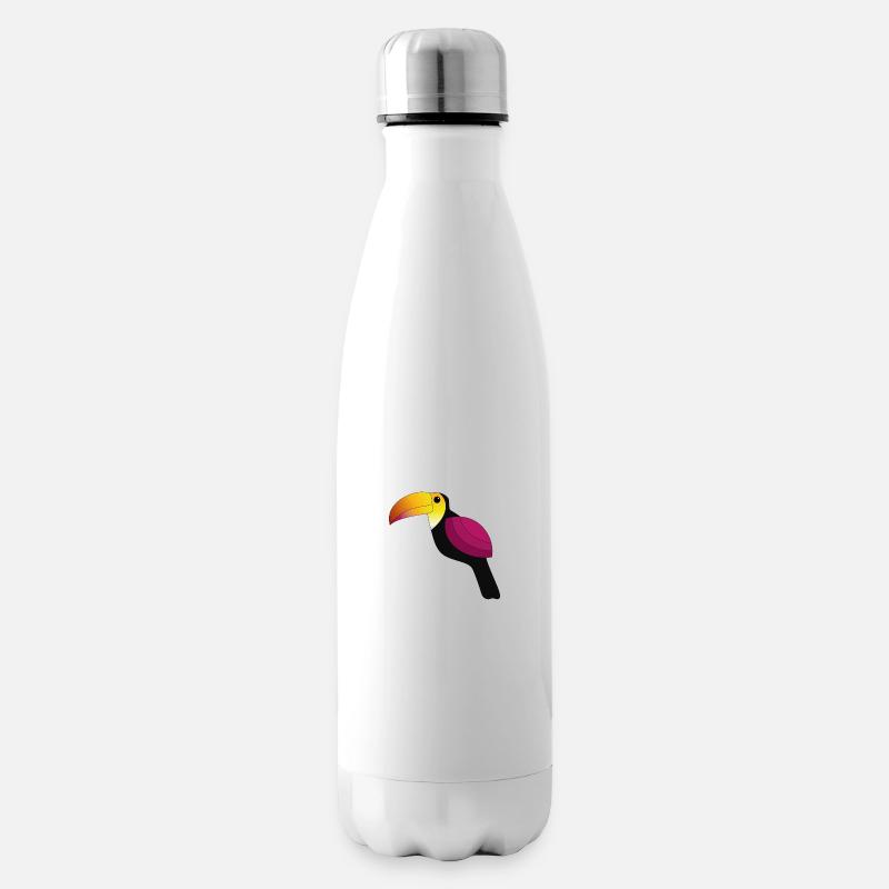 Tukan pink - Isolierflasche - Weiß