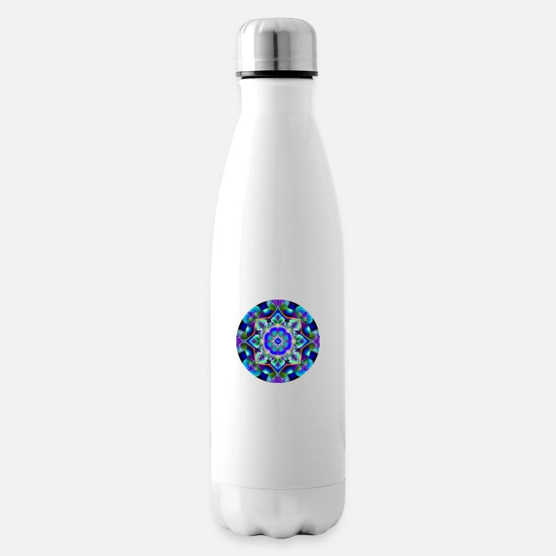 Mandala/Kaléidoscope - Bouteille isotherme - blanc