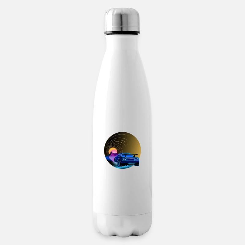 R34 - Retro - Synthwave - Style - Isolierflasche - Weiß