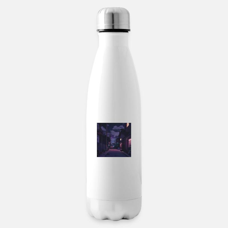 Nuit Lofi - Bouteille isotherme - blanc