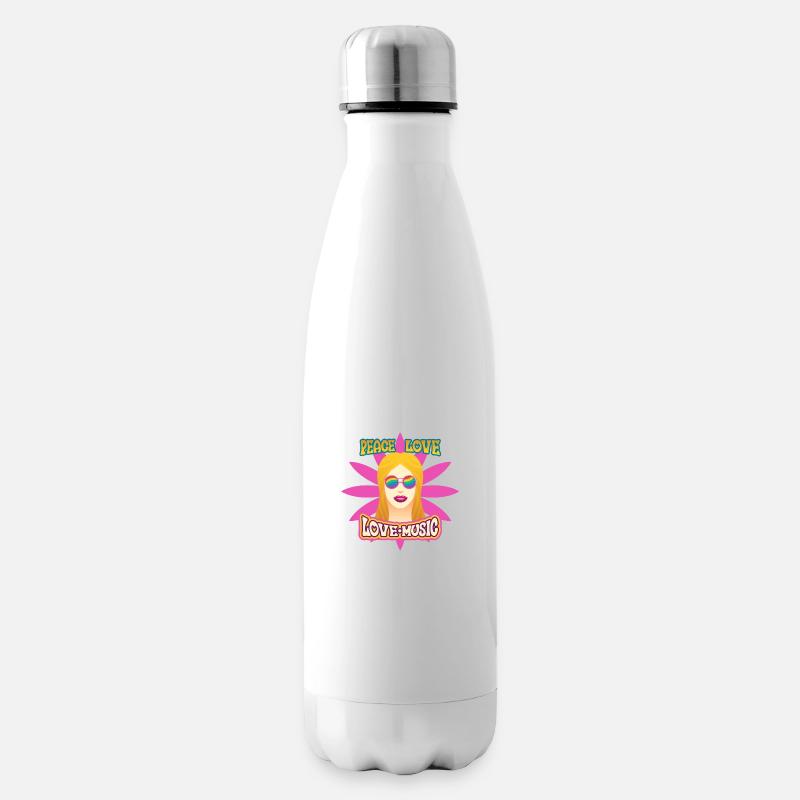 Hippie - Isolierflasche - Weiß