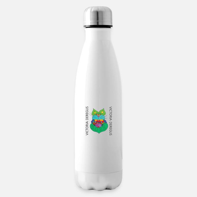 Katze-Maus-Art_01 - Isolierflasche - Weiß