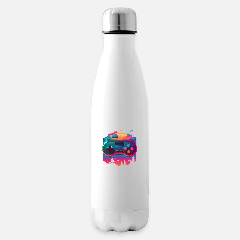 Retro Konsole - Isolierflasche - Weiß