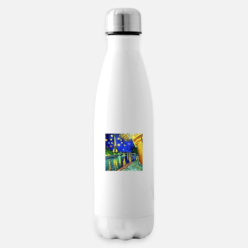 Paris tour Eiffel van gogh - Bouteille isotherme - blanc