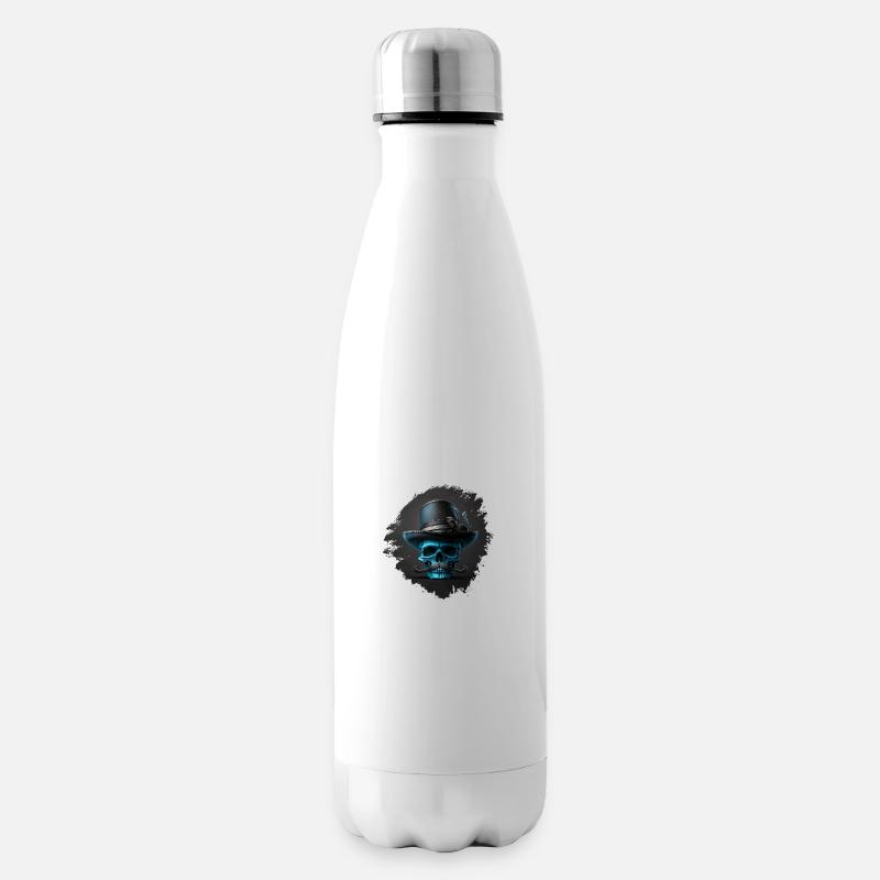 Dapper Blue Skull - Insulated Water Bottle - white
