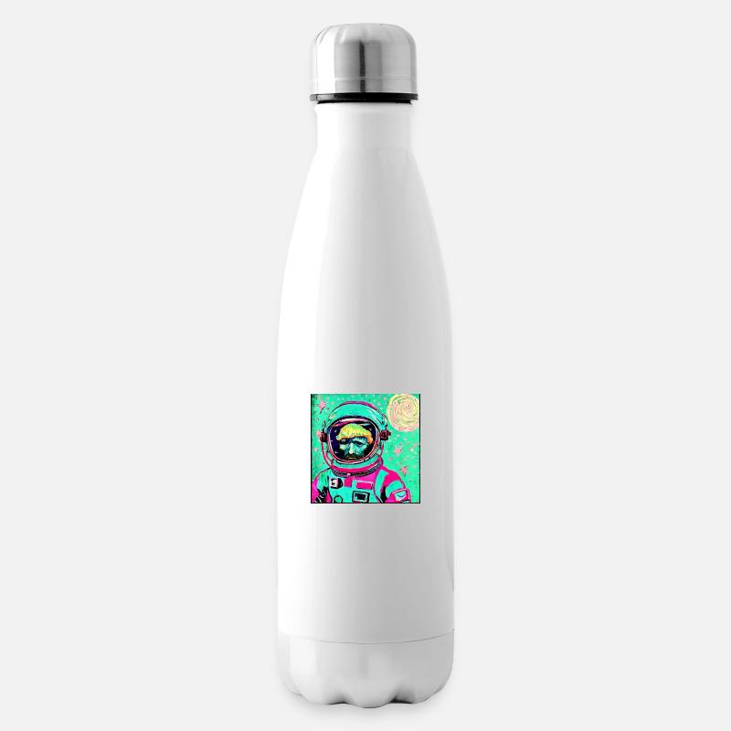 Van-Gogh-Astronaut - Isolierflasche - Weiß