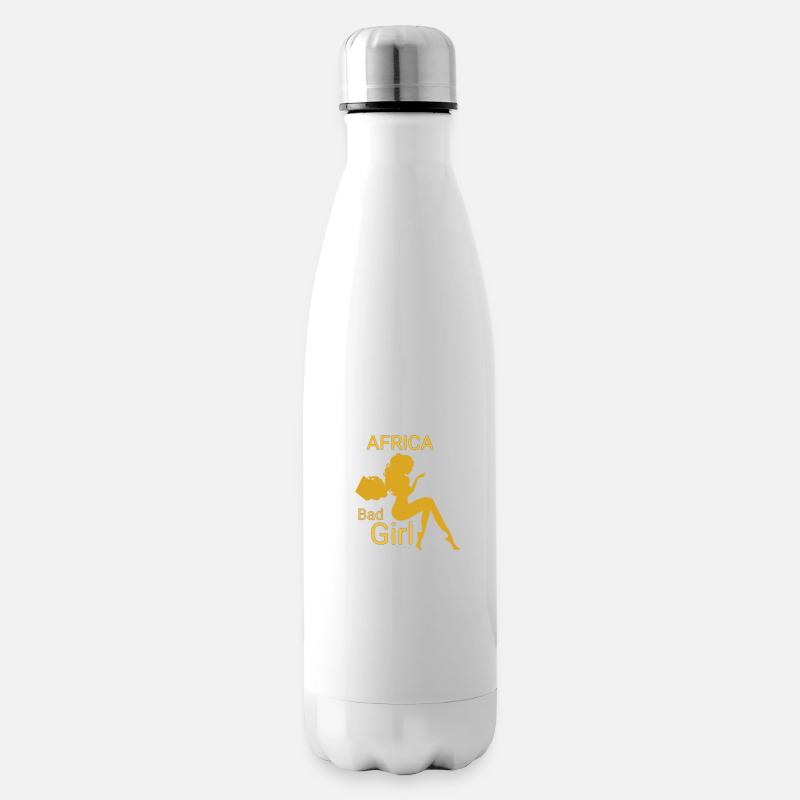 Böses Mädchen afrika - Isolierflasche - Weiß
