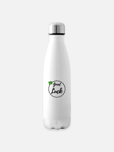 Viel Glück - Isolierflasche - Weiß