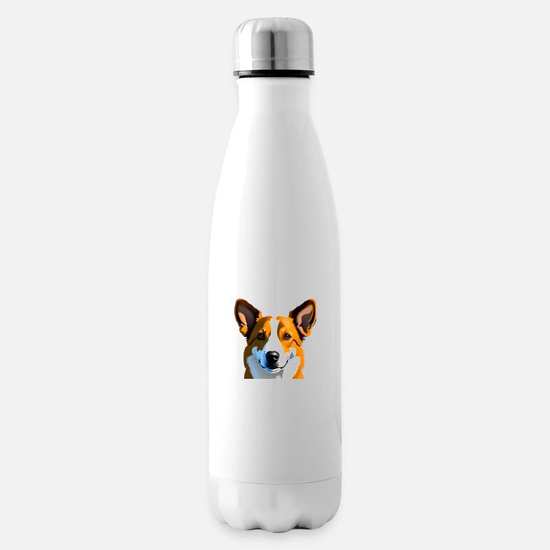 Realistische Zeichnung eines hellbraunen Hundes - Isolierflasche - Weiß