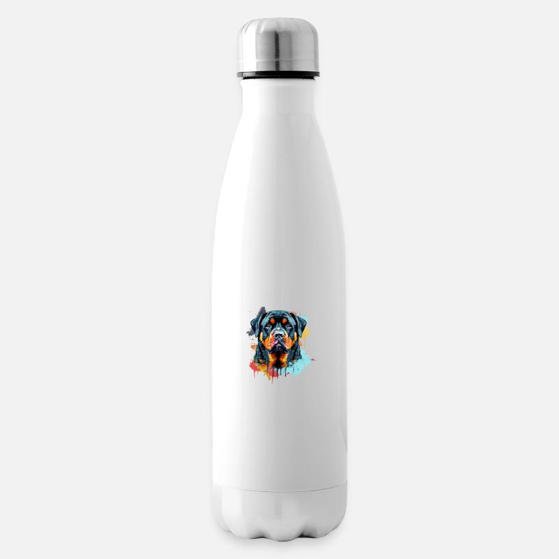 Rottweiler - Isolierflasche - Weiß