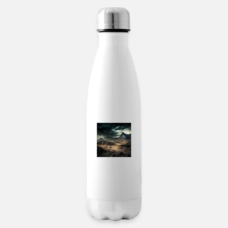 Düstere karge Wüstenlandschaft - Isolierflasche - Weiß