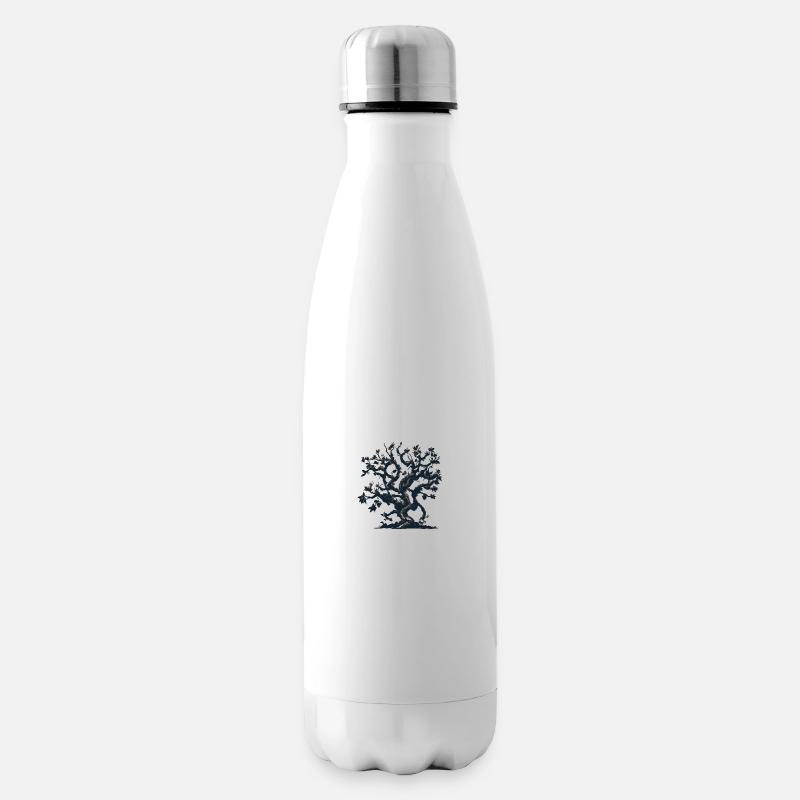Arbre noir - Bouteille isotherme - blanc
