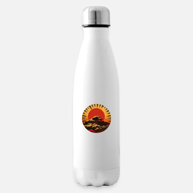 Große Welle - Isolierflasche - Weiß