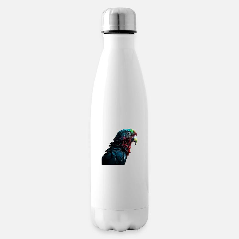 La perruche multicolore - Bouteille isotherme - blanc
