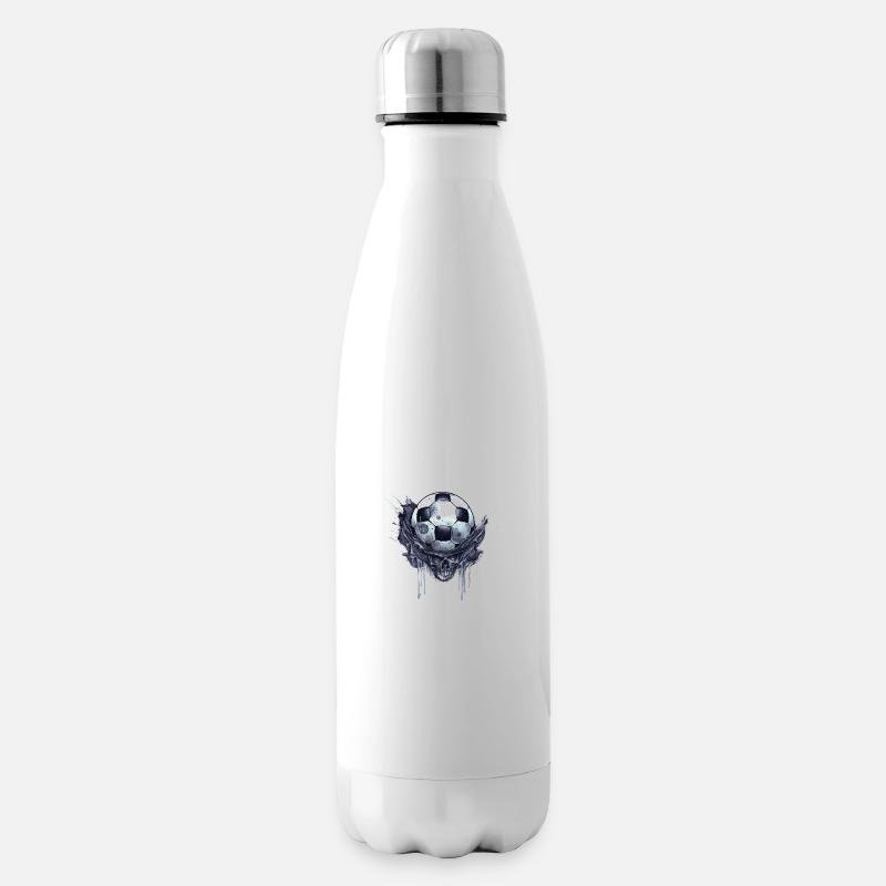 Fußball Skelett - Isolierflasche - Weiß