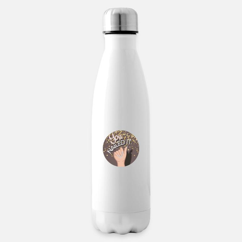 Vous l’avez cloué! Tu as réussi! - Bouteille isotherme - blanc