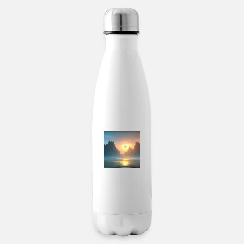 Sunset over the bay - Isolierflasche - Weiß