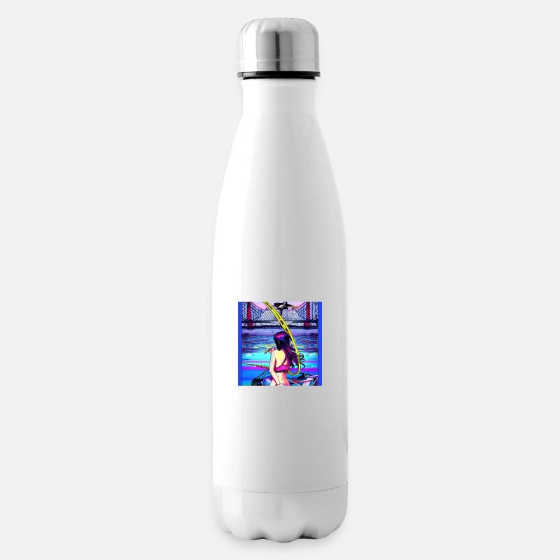 Neongirl - Isolierflasche - Weiß