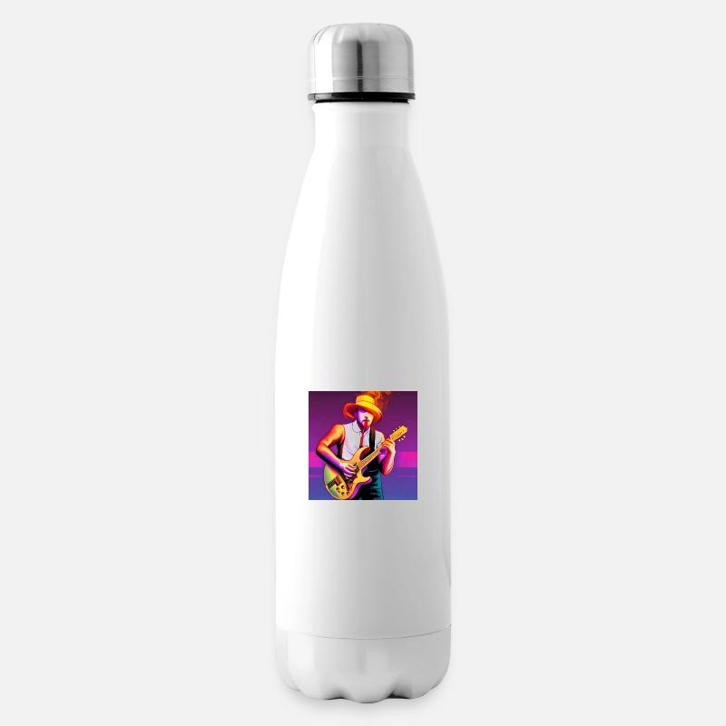 Guitariste en feu - Bouteille isotherme - blanc