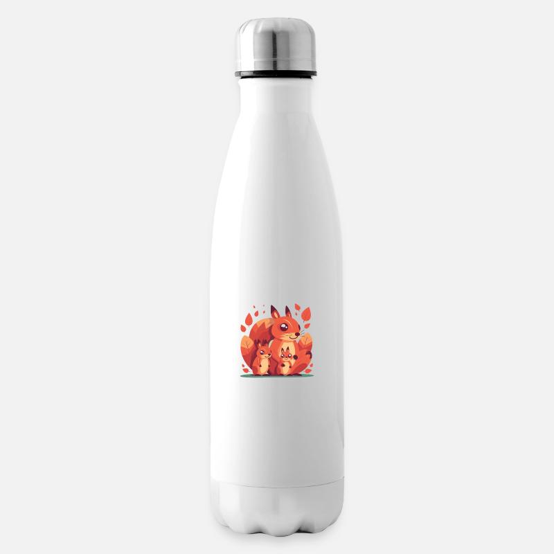 Famille ecureuil - Bouteille isotherme - blanc