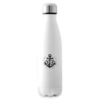 Anchor Boat Ship Nautical - Insulated Water Bottle - white - Right
