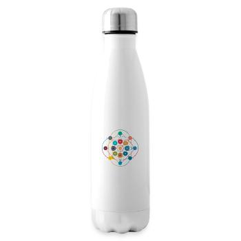 Schéma d'un atome - Bouteille isotherme - blanc - Droite
