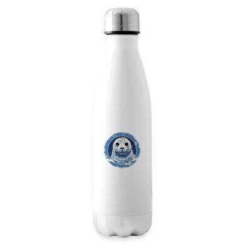 Phoque mignon - Bouteille isotherme - blanc - Droite