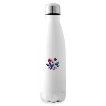 Fleurs, bouquet, fleuristerie, pépinière - Bouteille isotherme - blanc - Droite