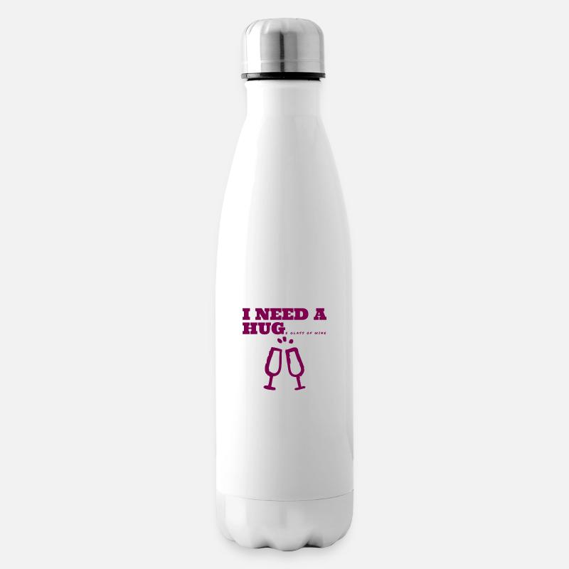 Ich brauche ein großes Glas Wein - Isolierflasche - Weiß