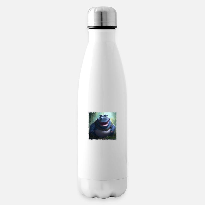 Cool Hippo - Insulated Water Bottle - white