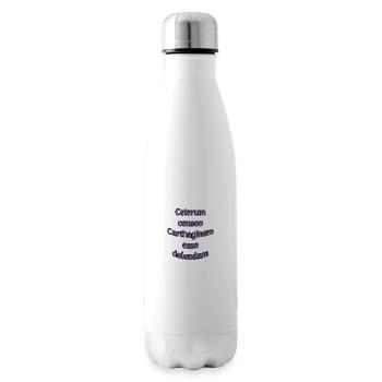 Ceterum censeo Carthaginem esse delendam - Insulated Water Bottle - white - Right