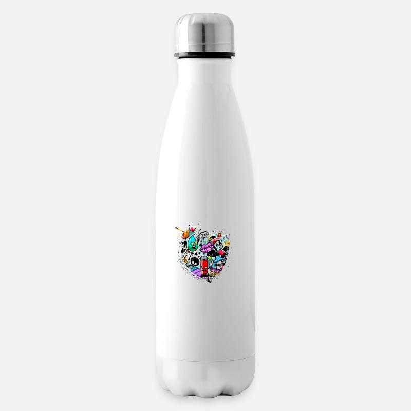 Graffiti-Stil Splash Hip-Hop-Farben Malerfarbe - Isolierflasche - Weiß