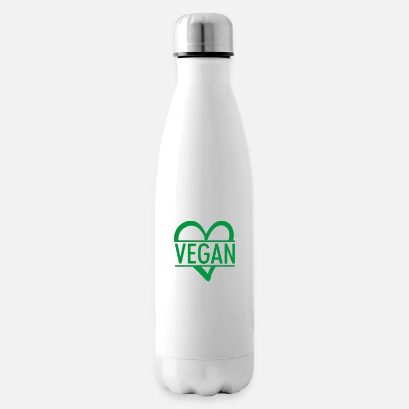 VEGANES HERZ - Isolierflasche - Weiß