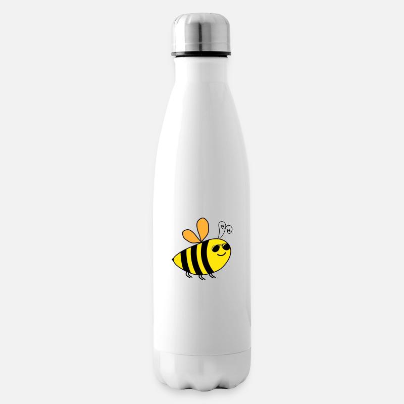 Bee - Insulated Water Bottle - white