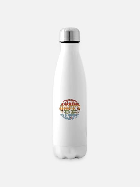 Think Happy Be Happy - Isolierflasche - Weiß