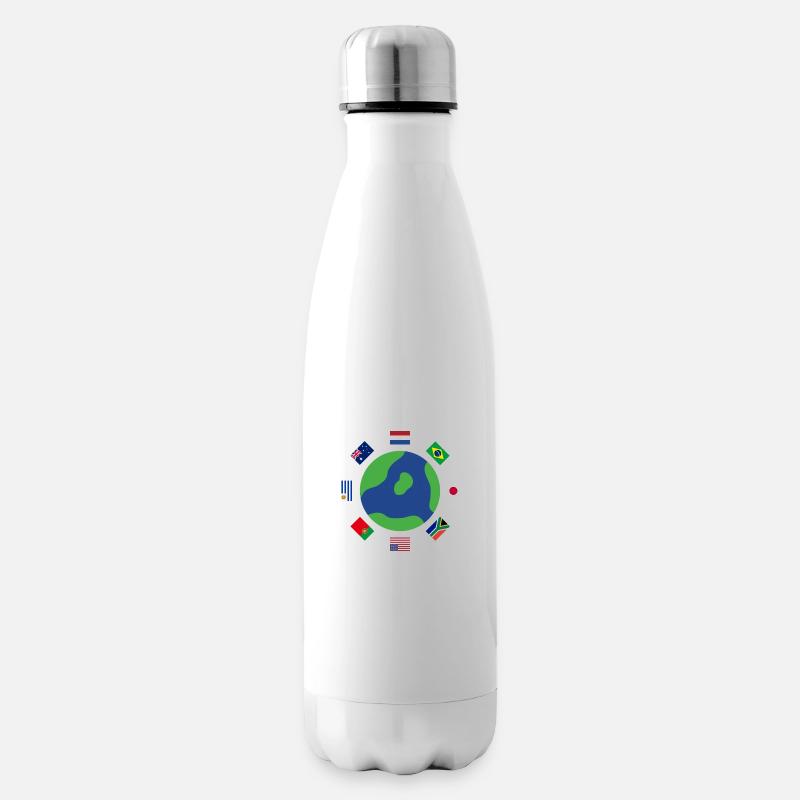 Partout dans le monde - Bouteille isotherme - blanc