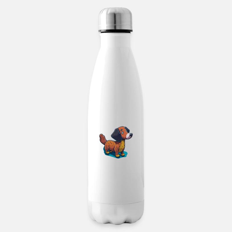 Teckel mignon - Bouteille isotherme - blanc