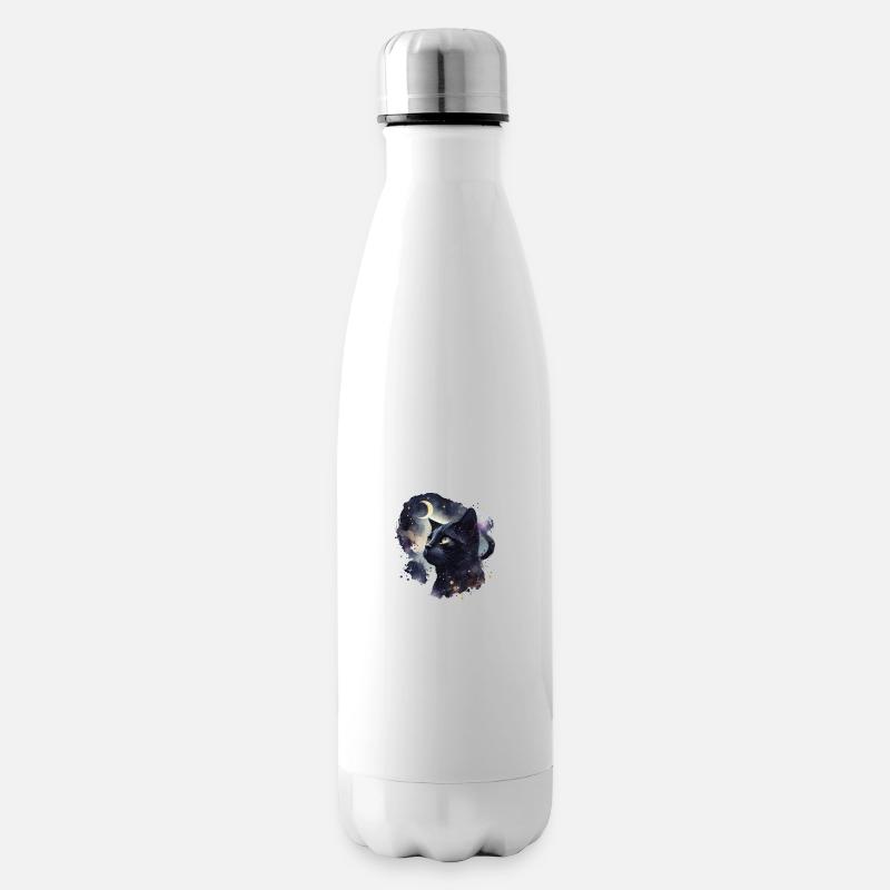 Mystische Katze - Isolierflasche - Weiß