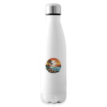 Comes Sun Beach 2023 Tropical Hello Summer - Bouteille isotherme - blanc - Droite