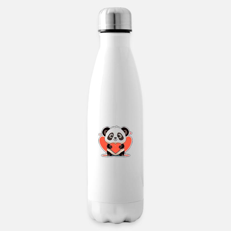 panda with heart - Isolierflasche - Weiß