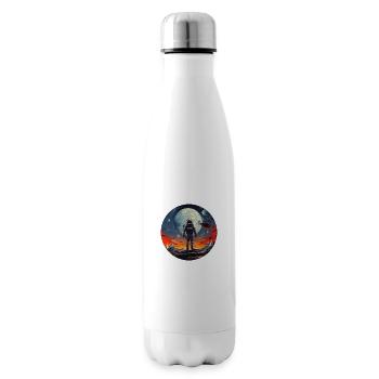 Conception cool d’astronaute nerd lors de la sortie dans l’espace - Bouteille isotherme - blanc - Droite