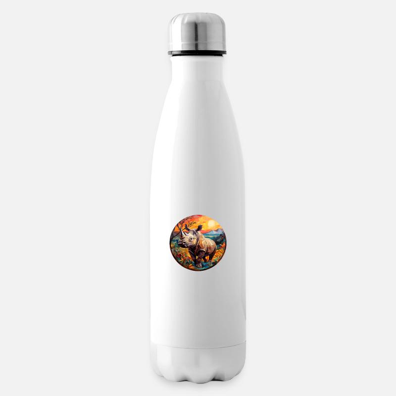 Nashorn - Isolierflasche - Weiß