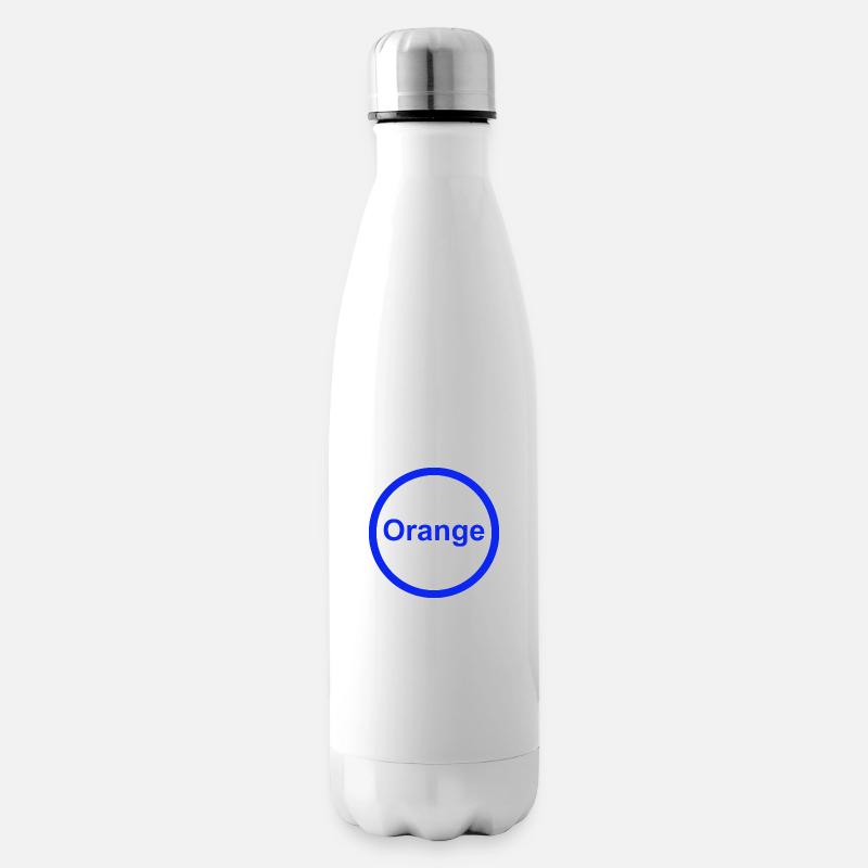 Orange - Isolierflasche - Weiß
