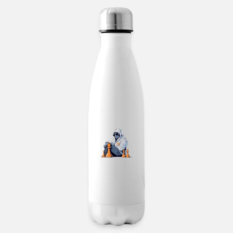 Max aux club d'échecs - Bouteille isotherme - blanc