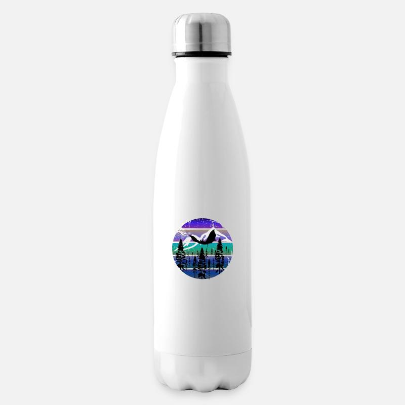 Bat in cool evening mood - Insulated Water Bottle - white