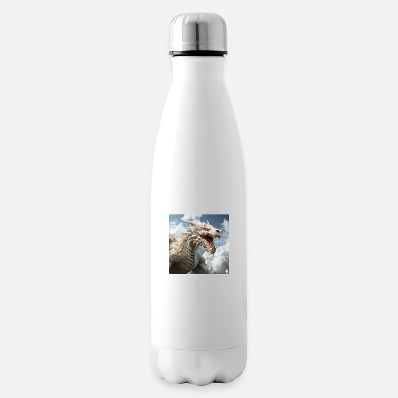 Weißer Drache - Isolierflasche - Weiß
