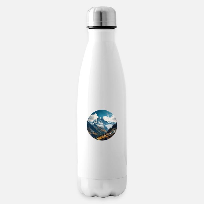 Alpes : sommets et vallées - Bouteille isotherme - blanc